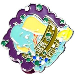 Dumbo Elephant Lapel Pin Wash Tub Bubbles Enamel Brooch Pin Accessories Jewelry
